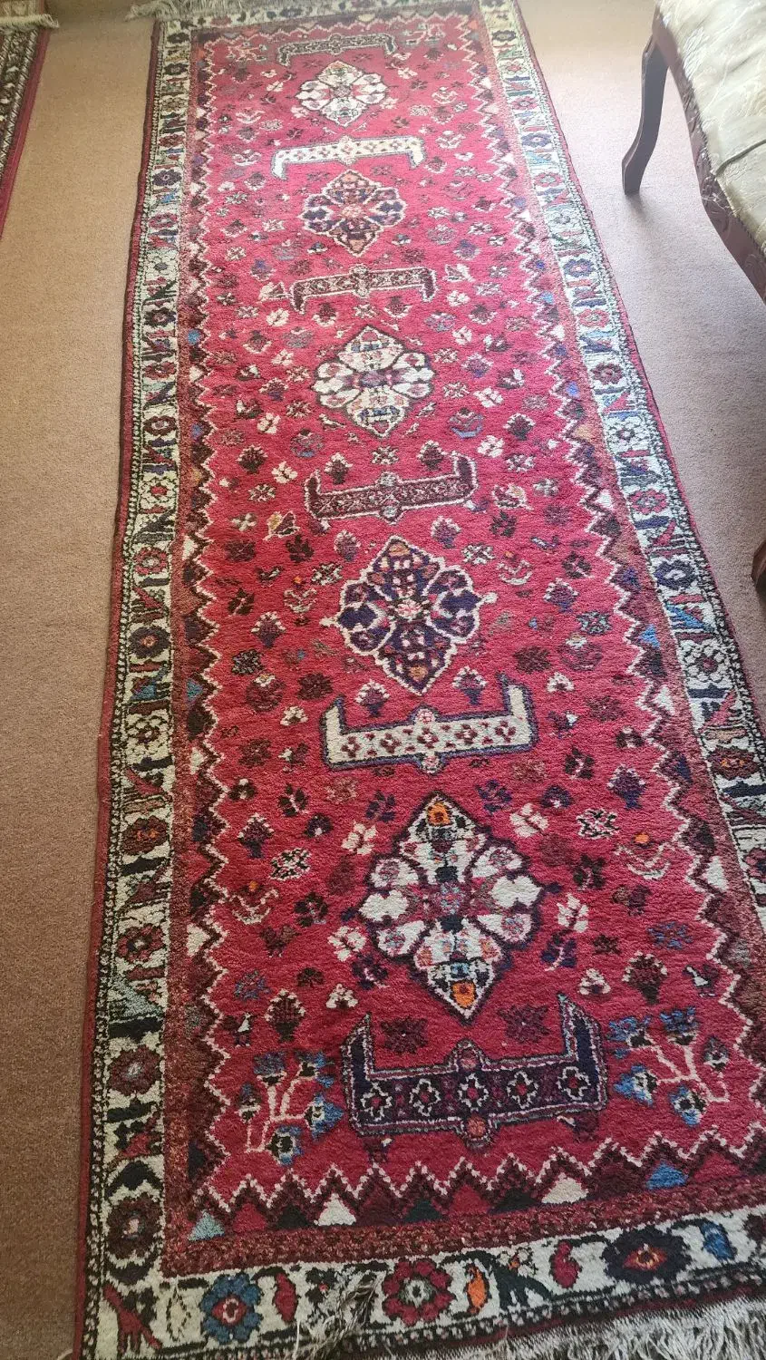 کناره دست باف گبه طرح فرش|فرش|شیراز, فخرآباد (دروازه کازرون)|دیوار