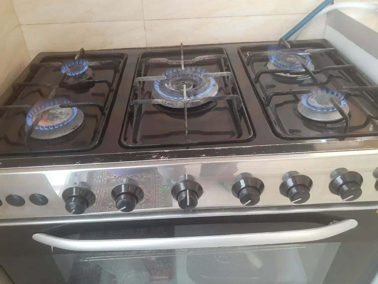 اجاق گاز ۵ شعله فردار وجوجه گردون مارک تکنو|اجاق گاز و لوازم برقی پختوپز|آمل, |دیوار