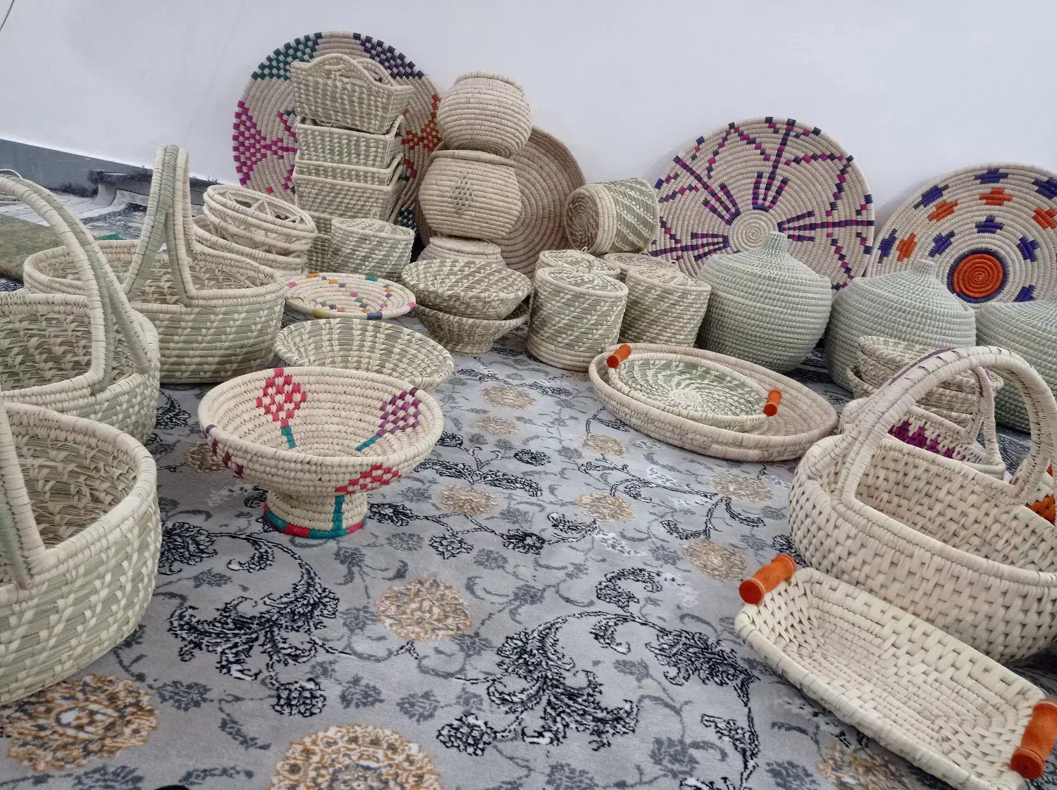 انواع صنایع دستی حصیر بافی با برگ نخل|صنایع دستی و سایر لوازم تزئینی|دهدشت, |دیوار