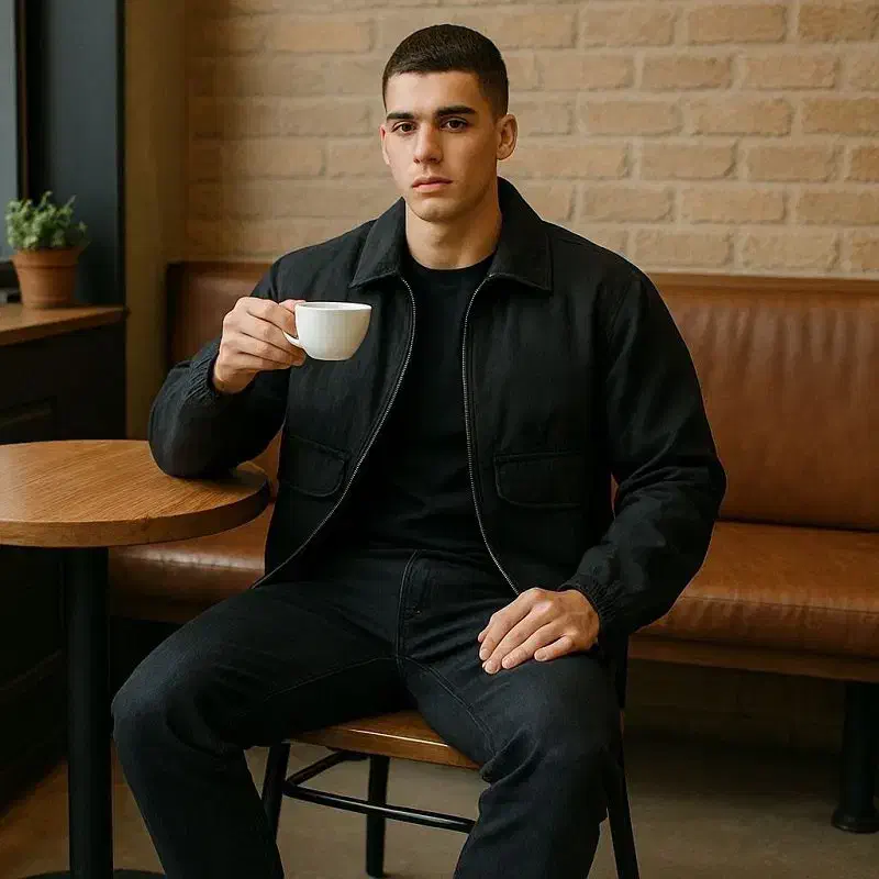 کاپشن میکرو مشکی مردانه مدل Panama|لباس|فهرج, |دیوار