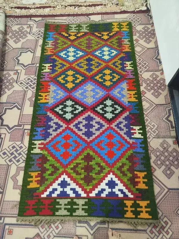 انواع گلیم های دست بافت|گلیم، جاجیم، گبه|کرمانشاه, |دیوار