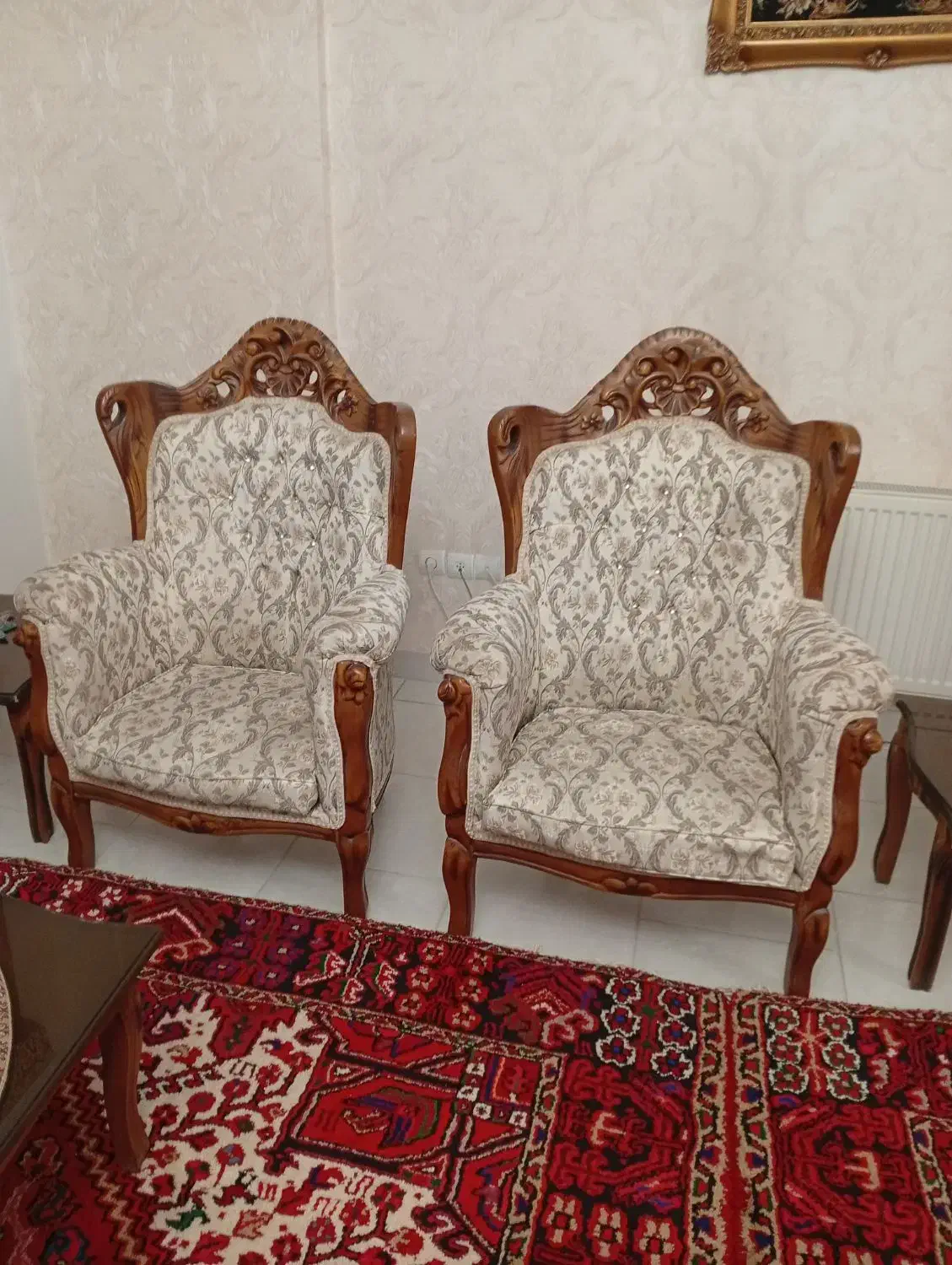 مبل سلطنتی کارکرده ۹ نفره|مبلمان خانگی و میز عسلی|سهند, |دیوار