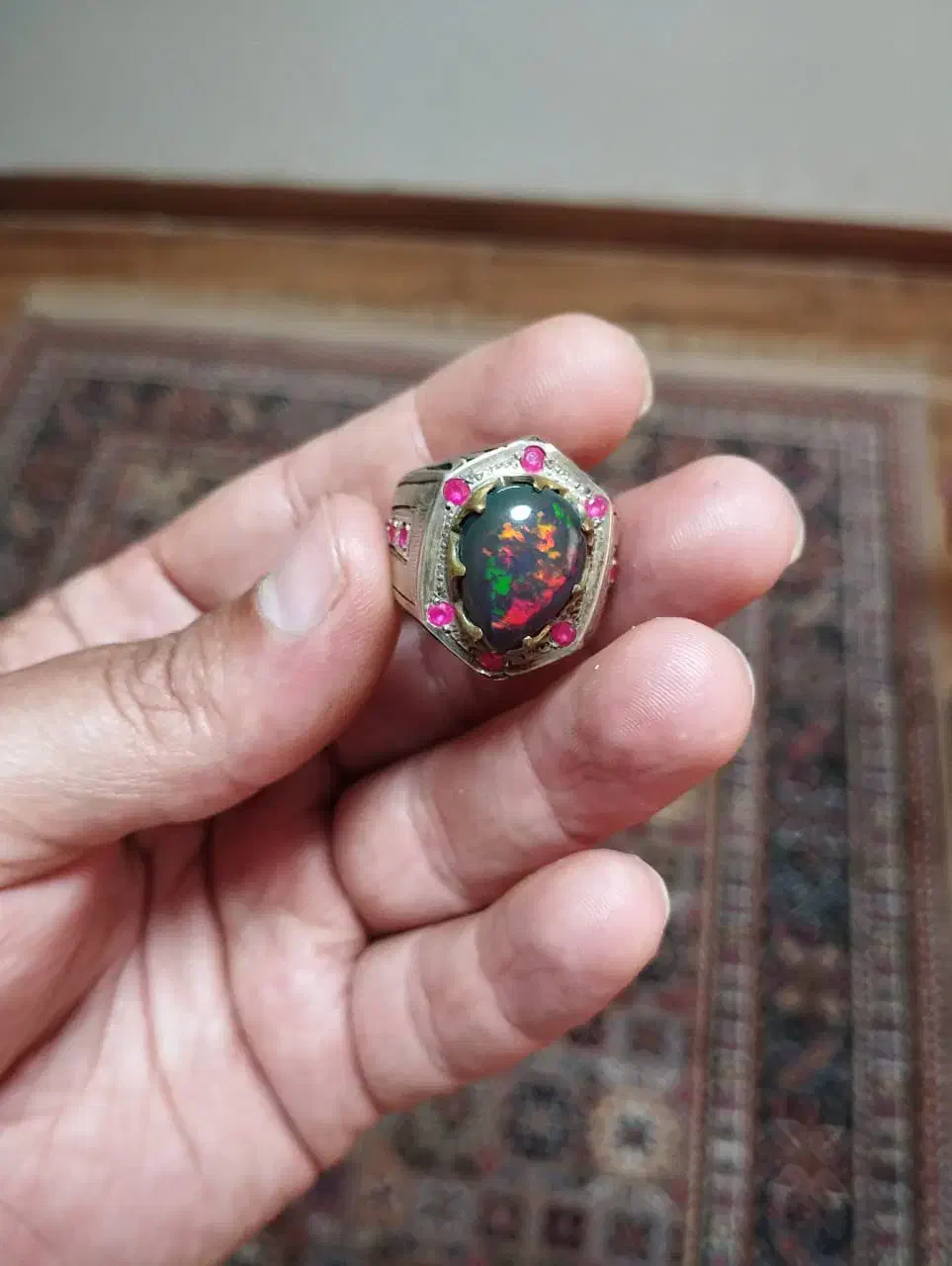 باسلام اوپال بی نظیر بلک استرالیا|جواهرات|کرج, شاهین‌ویلا|دیوار