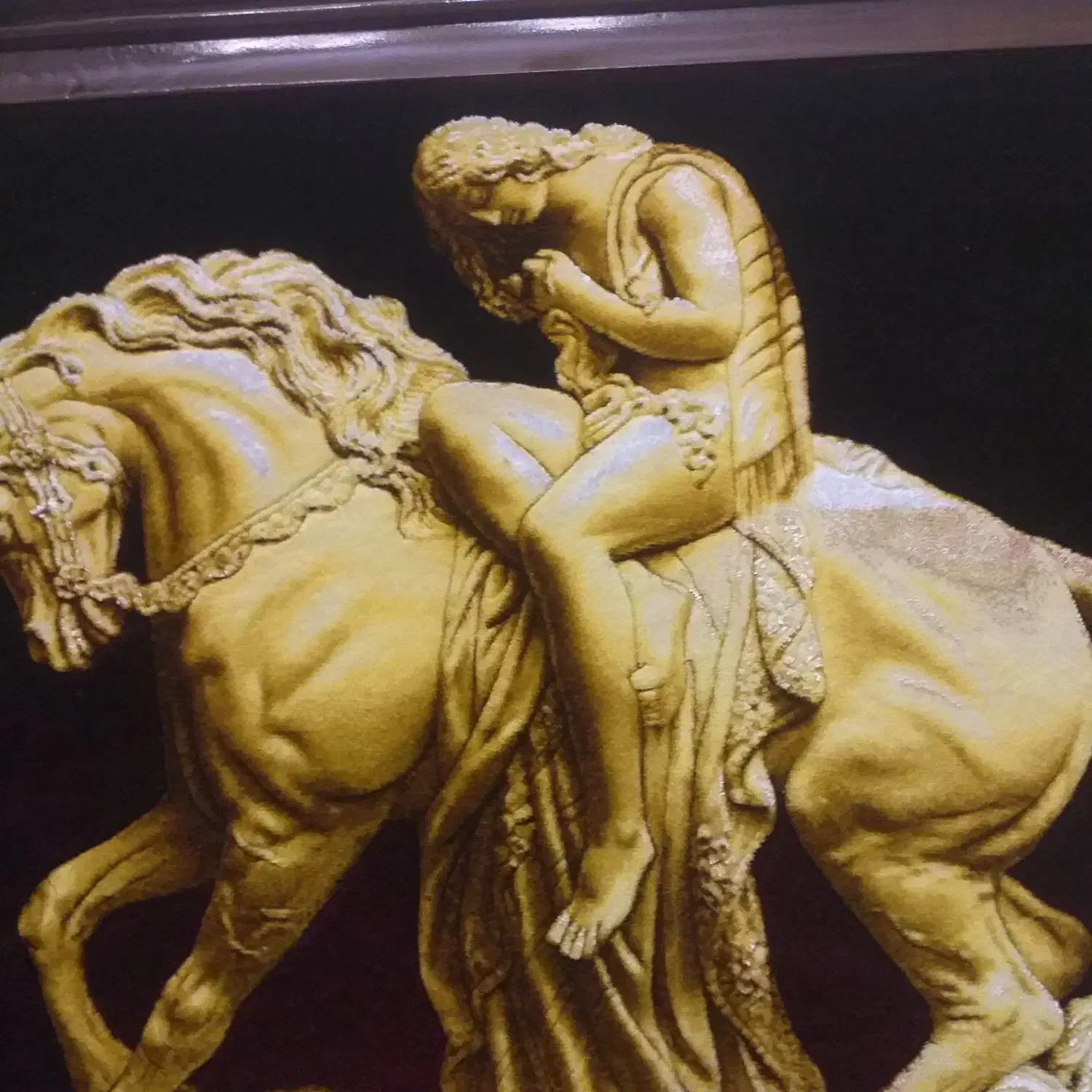 تابلو فرش طرح تندیس چله ابریشم|تابلو فرش|تهران, آبشار تهران (دریاچه)|دیوار