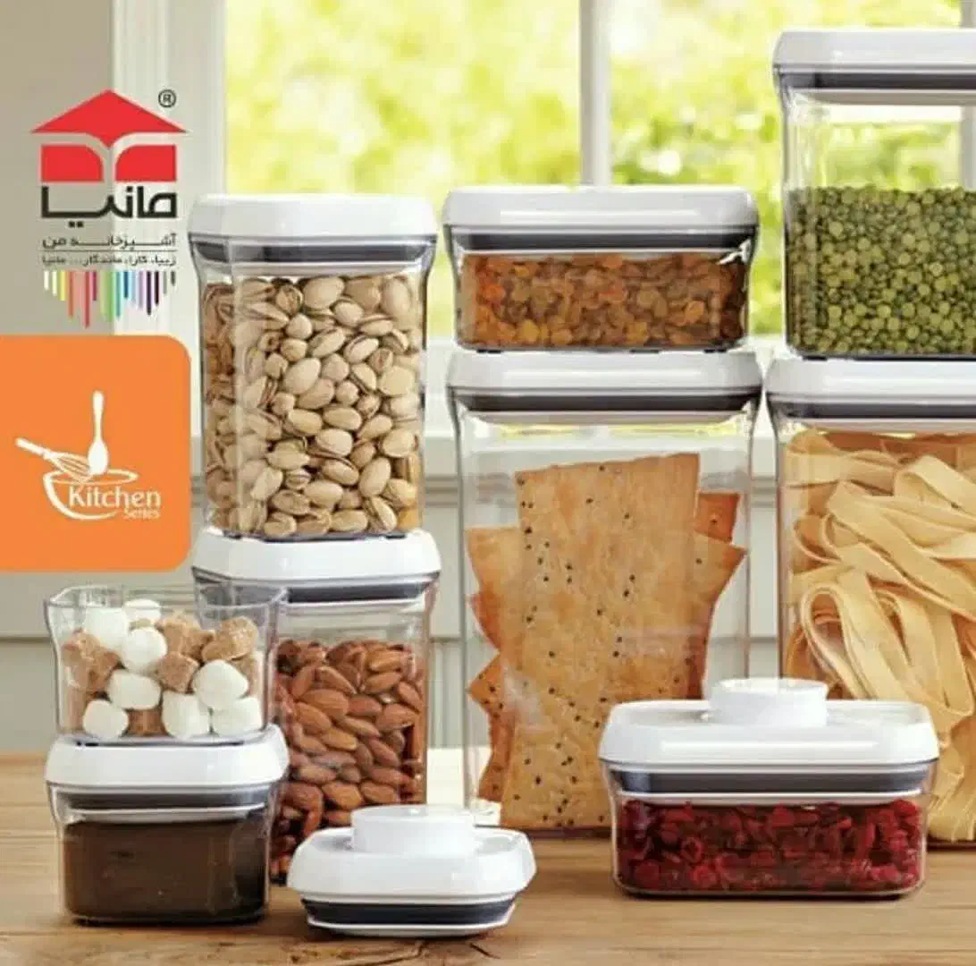 جا حبوبات آب بند درب دار فشاری|ظروف نگهدارنده، پلاستیکی، یکبارمصرف|شهرضا, |دیوار