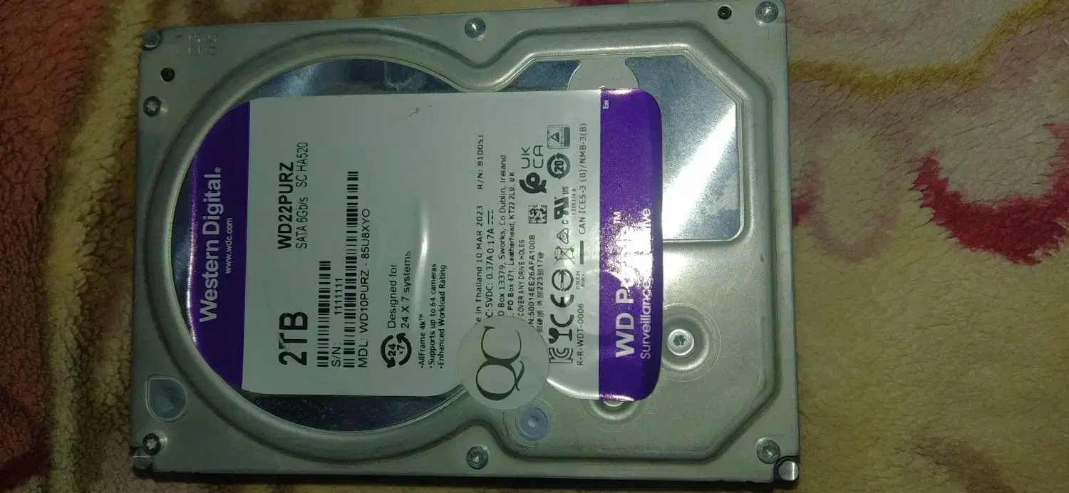 هارد اصلی بنفش|قطعات و لوازم جانبی رایانه|زابل, |دیوار