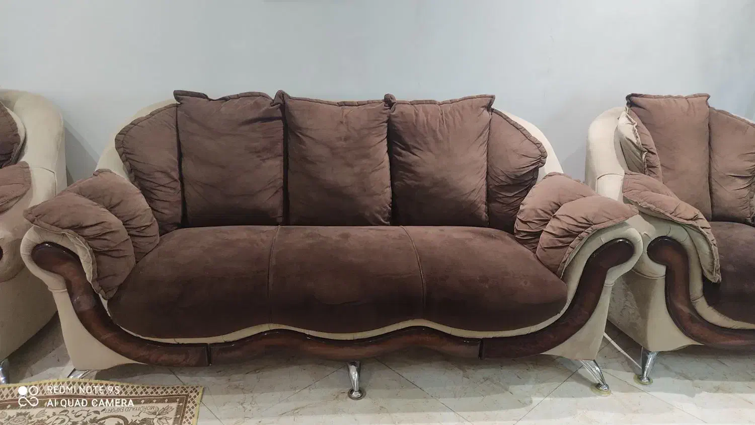 مبل شرکتی ۷ نفره کاملا سالم و راحت و اسکلت محکم|مبلمان خانگی و میز عسلی|قم, زنبیل آباد|دیوار