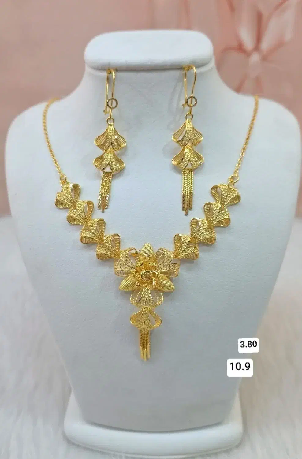 گردنبند نقره آبکاری طلا|جواهرات|شیراز, درکی|دیوار