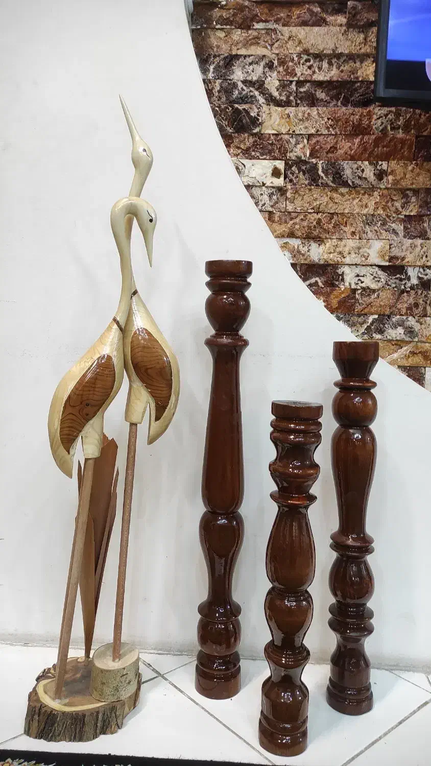 جاشمعی کنار سالنی جنس چوب|صنایع دستی و سایر لوازم تزئینی|قرچک, شهرک طلائیه|دیوار