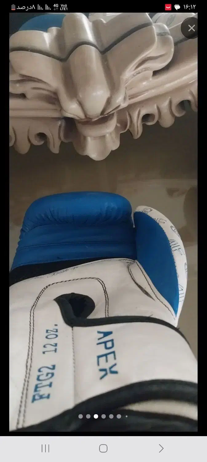 دستکش چرم رینگ ساید در حد نو|تجهیزات ورزشی|ری, شهید غیوری (ابن باویه)|دیوار