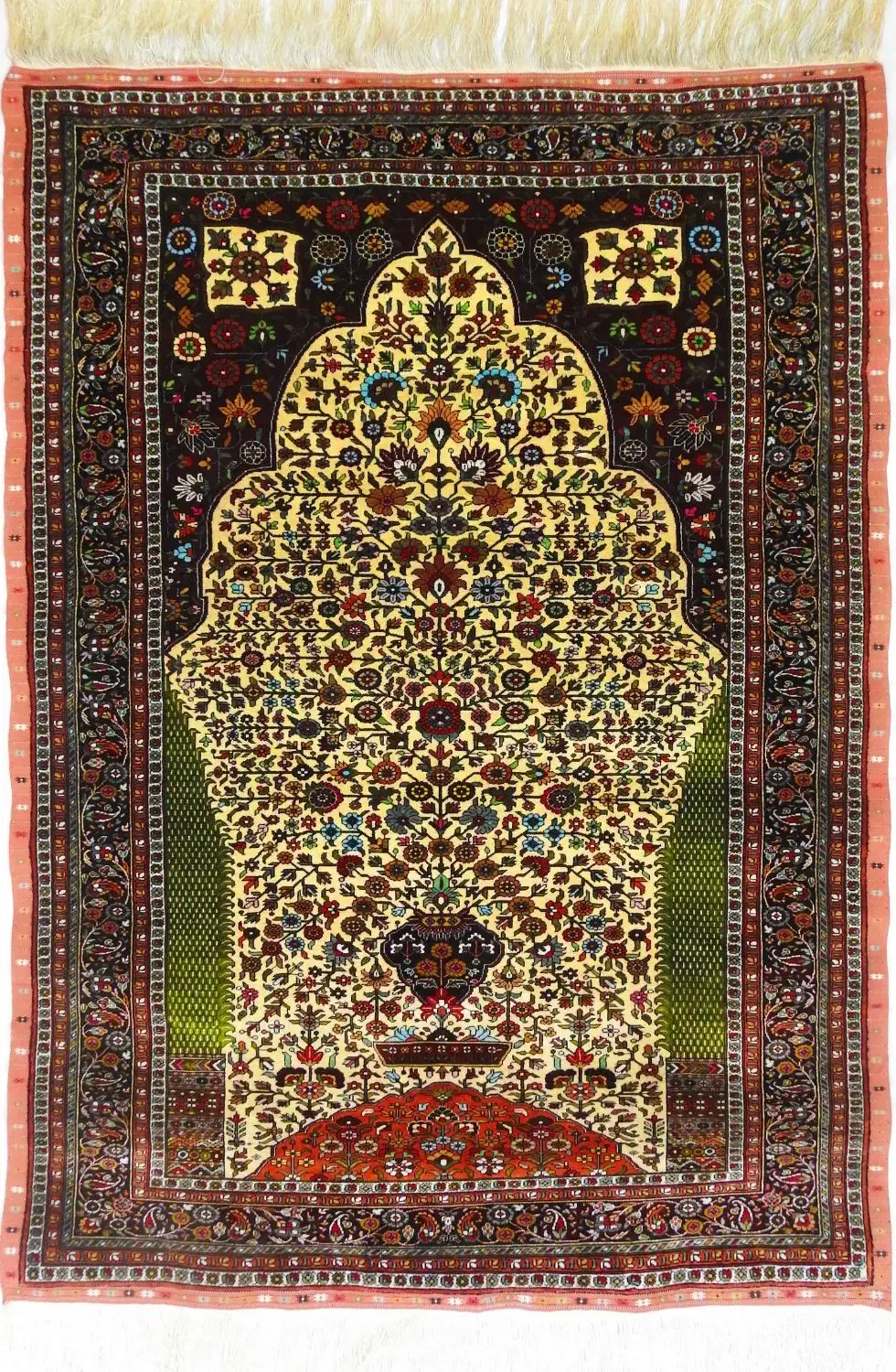ذرع و نیم دورو تمام ابریشم طبیعی|فرش|بجنورد, |دیوار