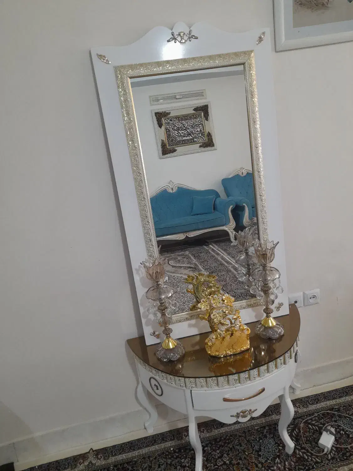 آینه و میز|بوفه، ویترین، کنسول|نیشابور, بنیاد شهید|دیوار