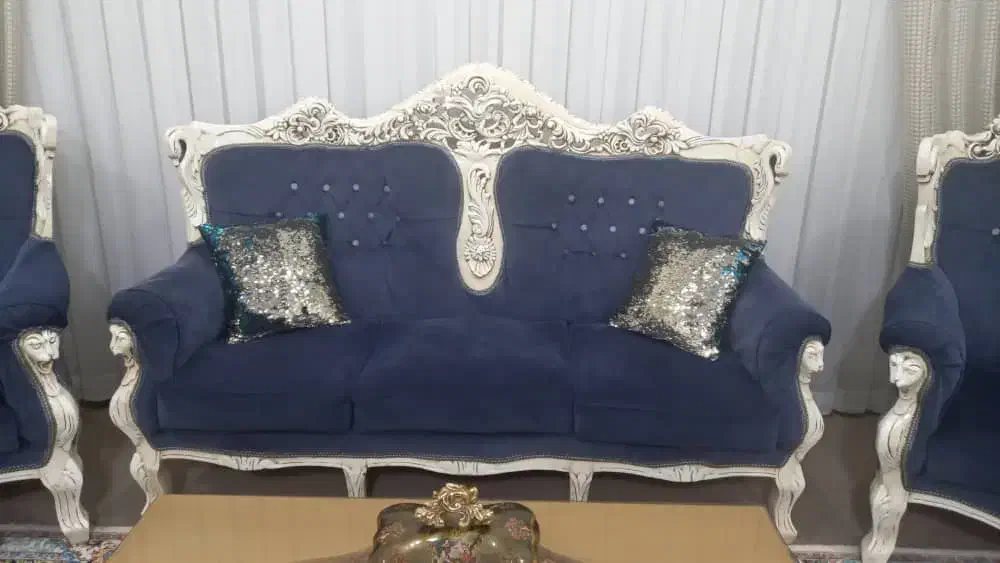 مبلمان استیل کارکرده فقط فروش،مایل به معاوضه نیستم|مبلمان خانگی و میز عسلی|مشکیندشت, |دیوار