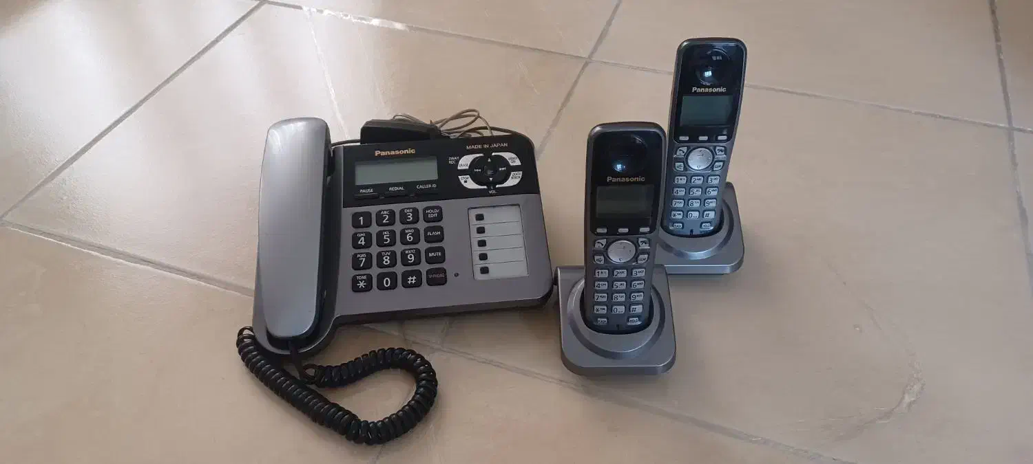 تلفن پاناسونیک رومیزی و۲عدد بیسیم ژاپنی اصل|تلفن رومیزی|اصفهان, باغ فردوس|دیوار