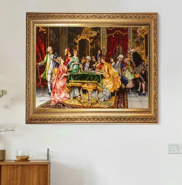 تابلو فرش دستباف نقش برجسته مهمانی|تابلو فرش|کرج, کوی امامیه|دیوار