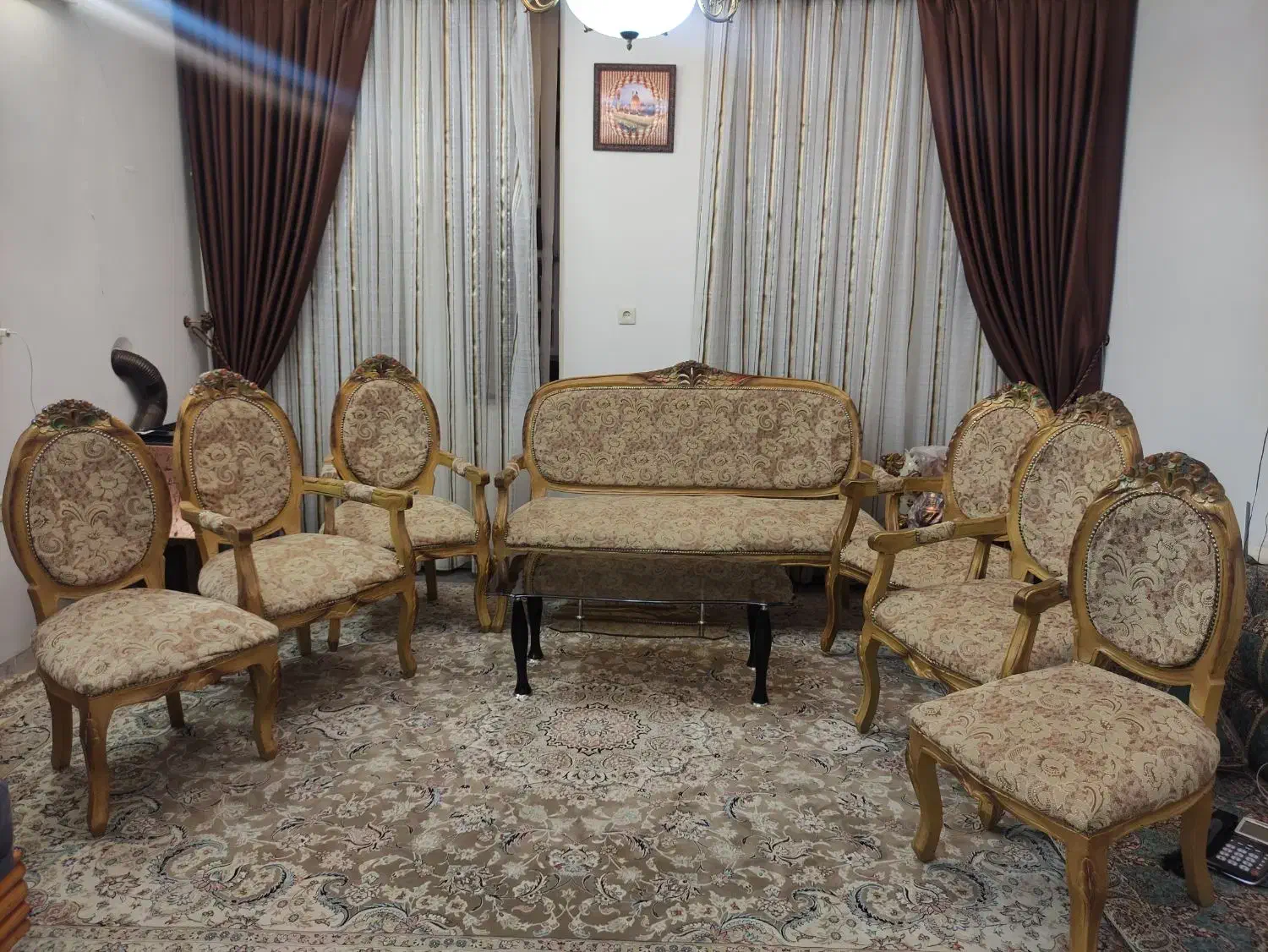 مبل سلطنتی کارکرده|مبلمان خانگی و میز عسلی|یزد, |دیوار