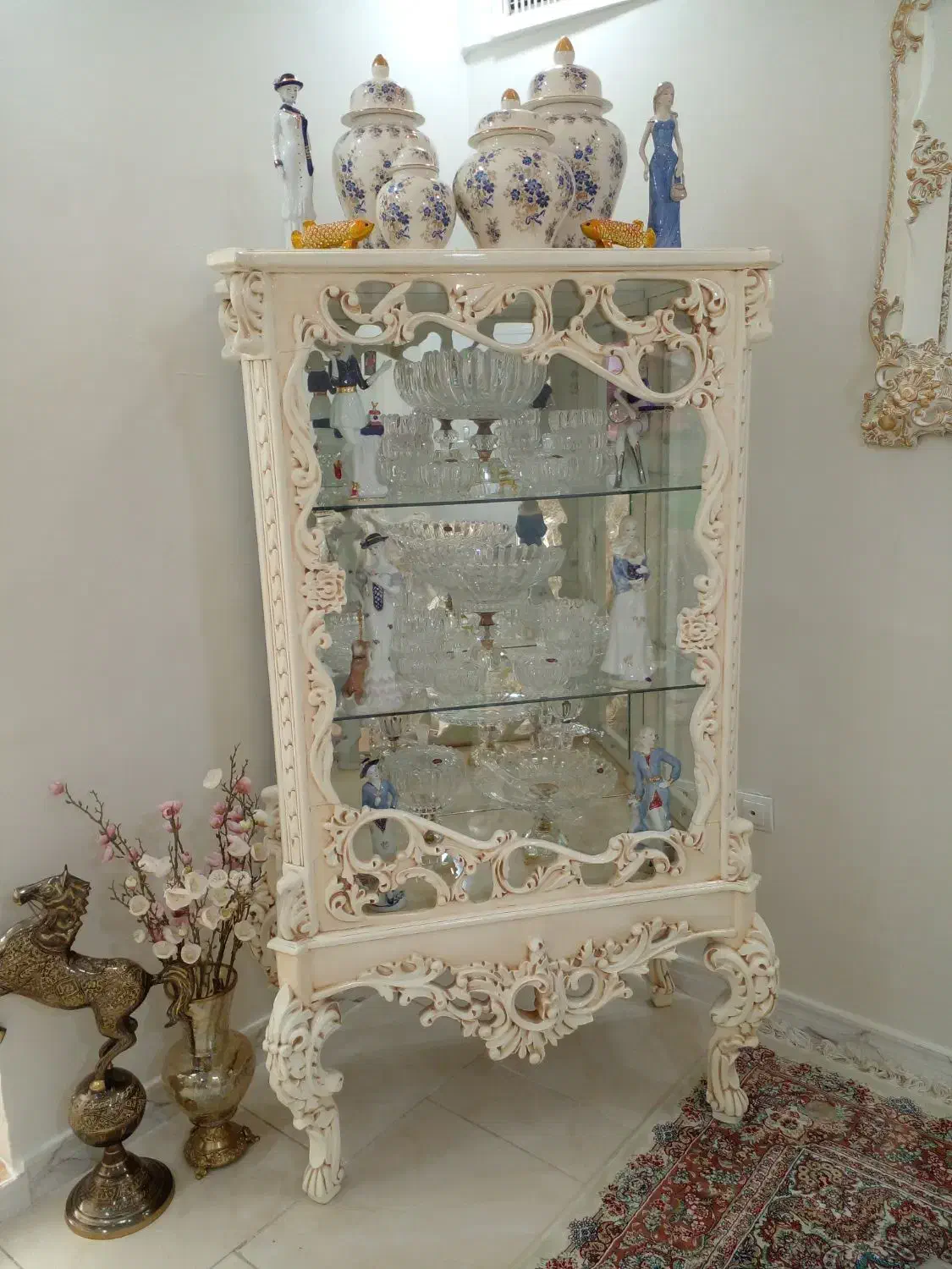 بوفه جنس درجه یک تمام چوب مناسب جهیزیه نو نو|بوفه، ویترین، کنسول|کرج, حصارک بالا|دیوار