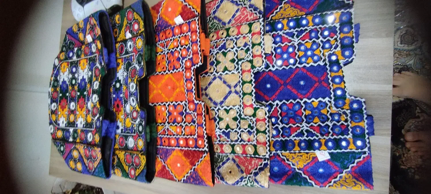کیف دستی سنتی آینه‌کاری هندی زنانه|کیف، کفش، کمربند|کیش, |دیوار