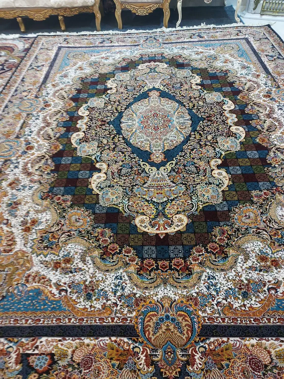 دوعدد قالی تمام نخ|فرش|دزفول, |دیوار