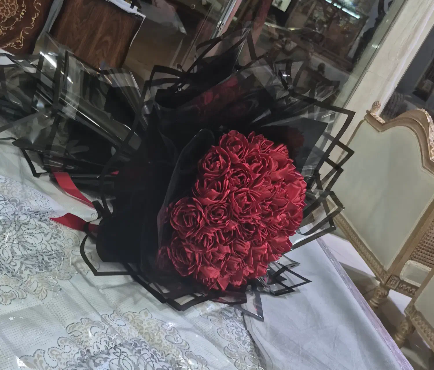 دسته گل روبانی|گل مصنوعی|ابهر, |دیوار