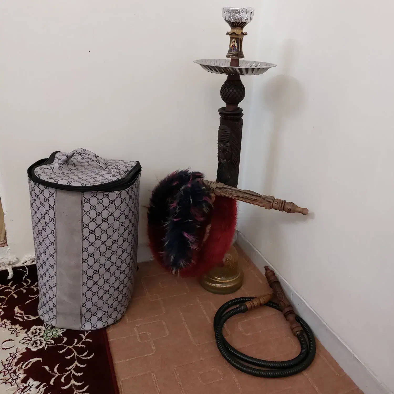 قلیون روخ کارکرده درحد باچوب گردو|کلکسیون و سرگرمی|قم, خندق|دیوار