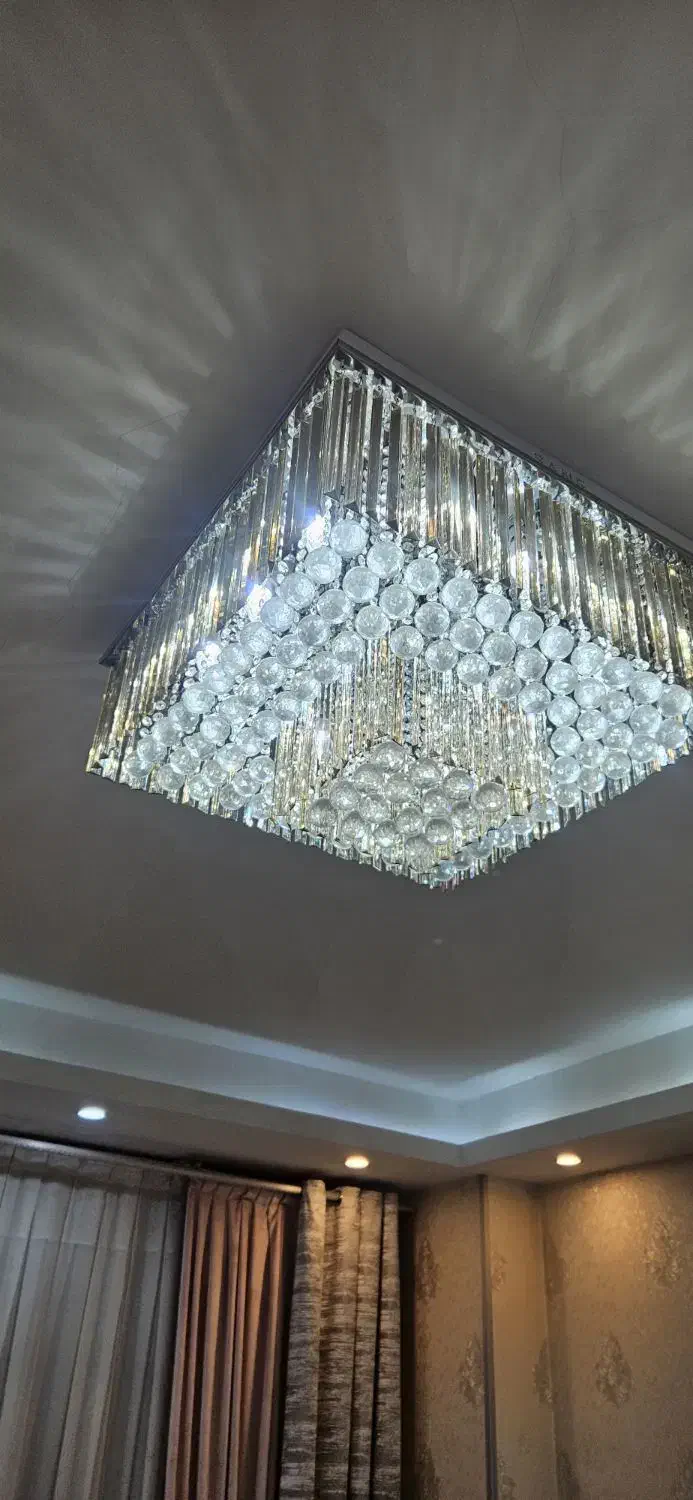 لوستر مدرن کریستال وارداتی چند حالته|لوستر و چراغ آویز|تهران, شهرک الهیه غرب|دیوار