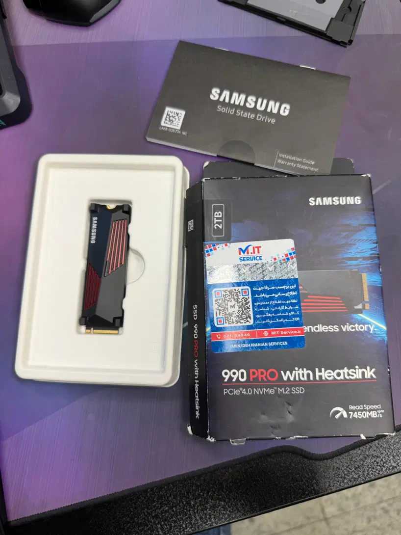 Ssd 990 pro heatsink 2tb خیلی کم کار گارانتی mit|قطعات و لوازم جانبی رایانه|تهران, فلسطین (میدان انقلاب)|دیوار