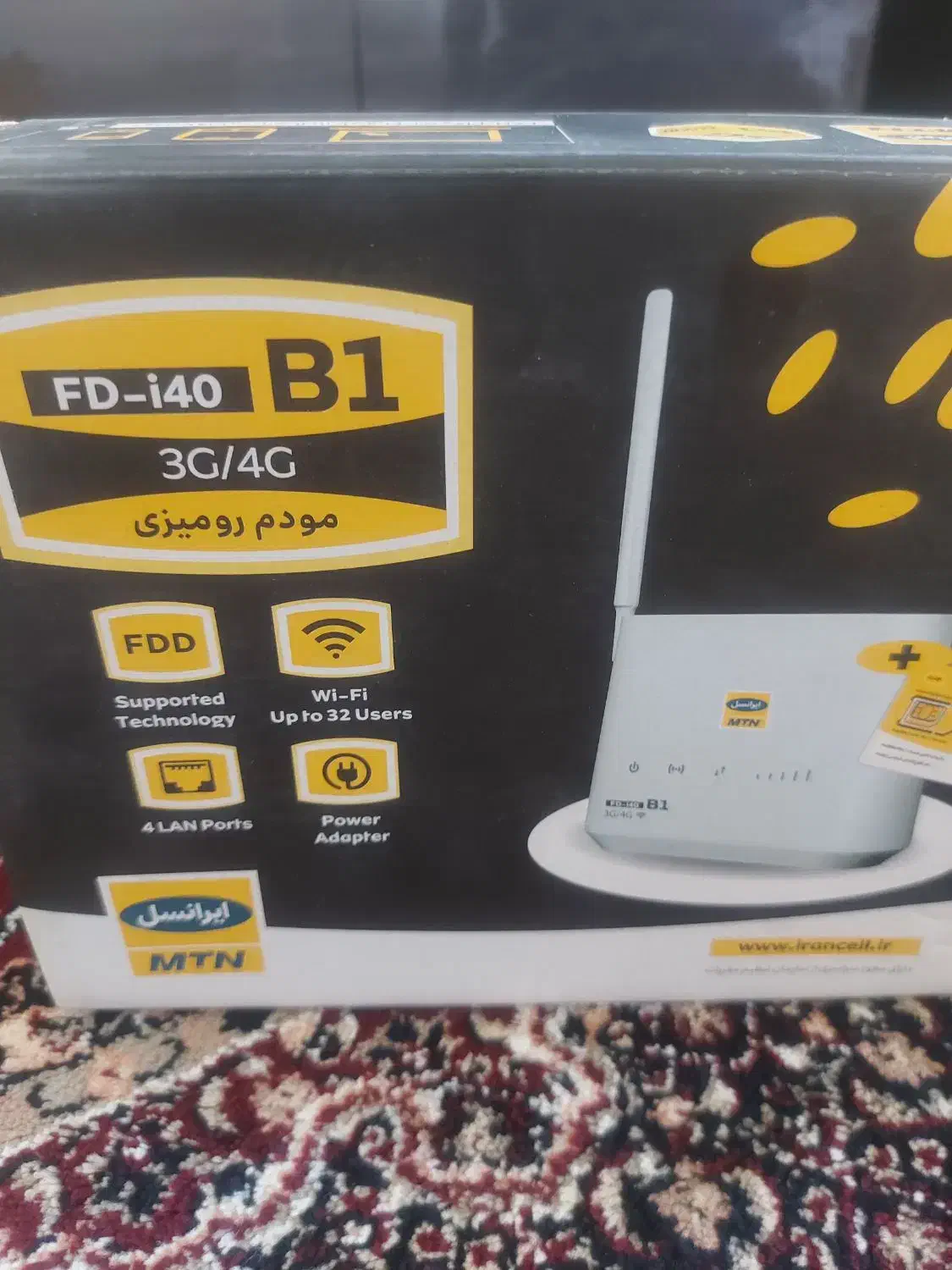 مودم سیم کارتی ایرانسل TD-i40 B1 با جعبه|مودم و تجهیزات شبکه|کرمانشاه, |دیوار