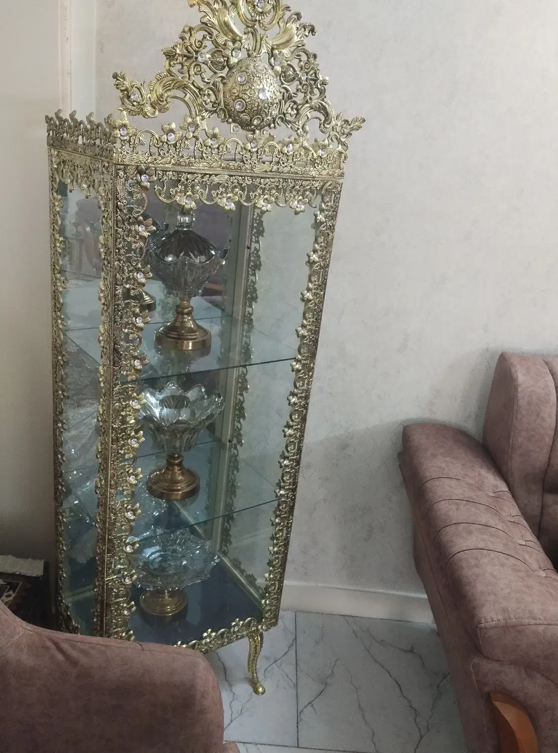 بوفه برنز در حد نو|بوفه، ویترین، کنسول|تهران, آذری|دیوار