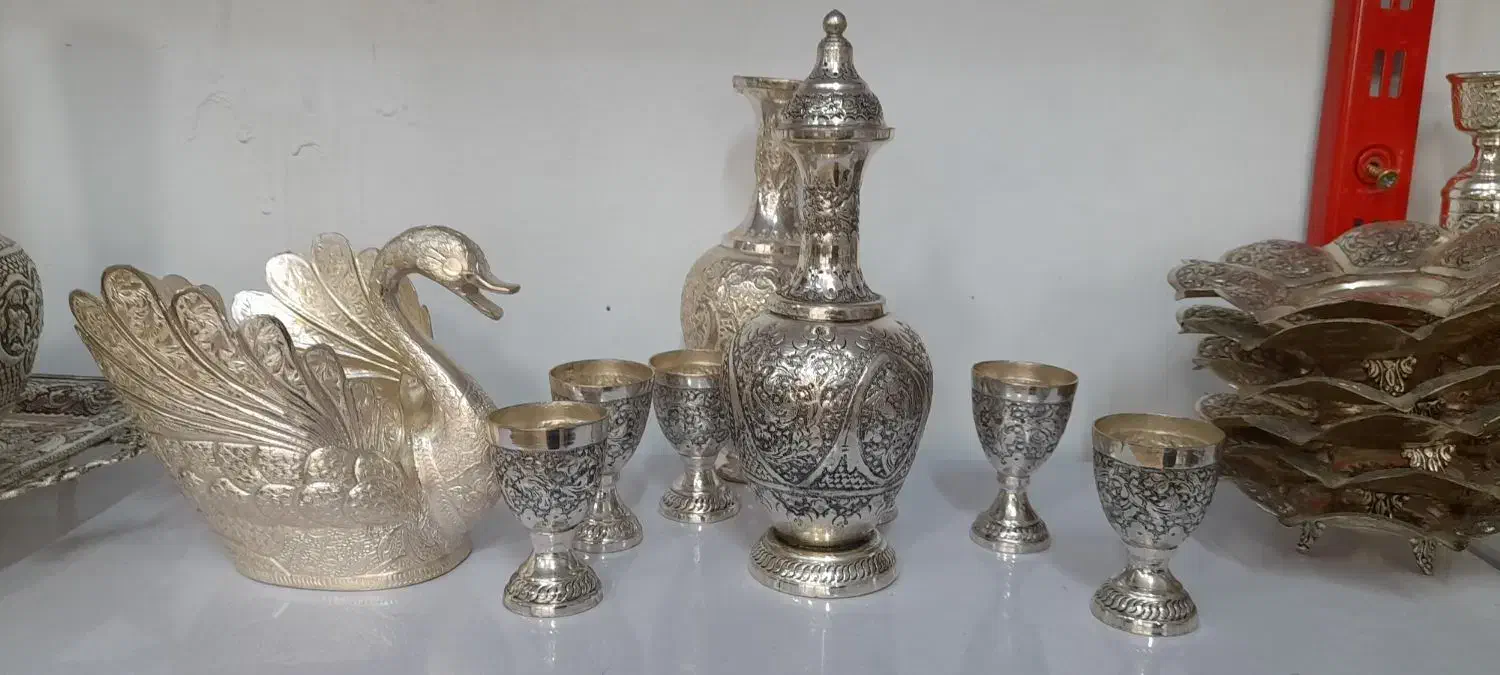 سرویس شربت ریز قلم نقره کلکسیونی اعلا|ظروف سرو و پذیرایی|تهران, بازار|دیوار