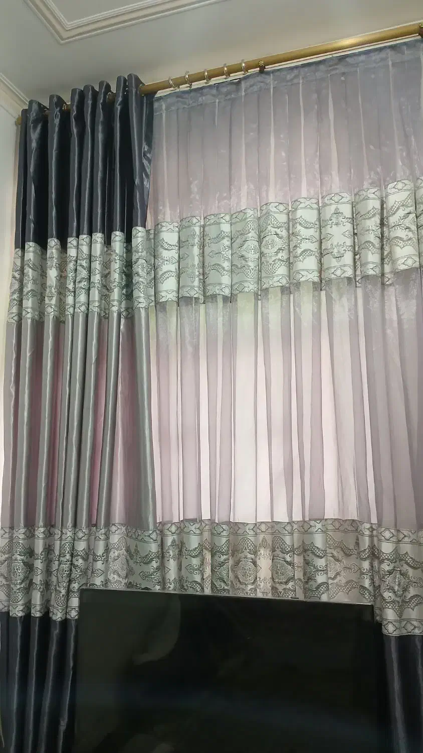 پرده رنگ طوسی|پرده، رانر، رومیزی|یزد, |دیوار