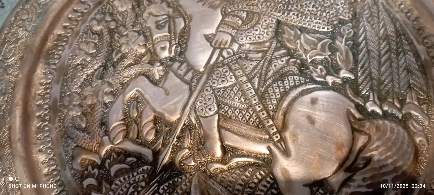 سینی قلم مسی|صنایع دستی و سایر لوازم تزئینی|محمدشهر, شهرک پیام (مهرالبرز)|دیوار