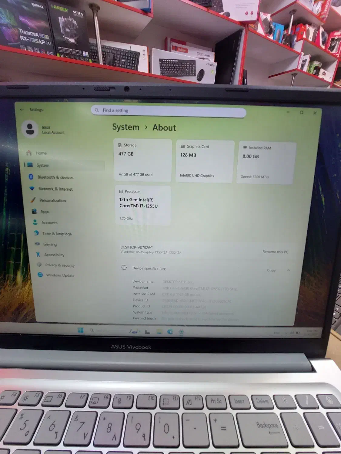 لپتاپ ایسوس i7 نسل ۱۲ در حد|رایانه همراه|ارومیه, |دیوار