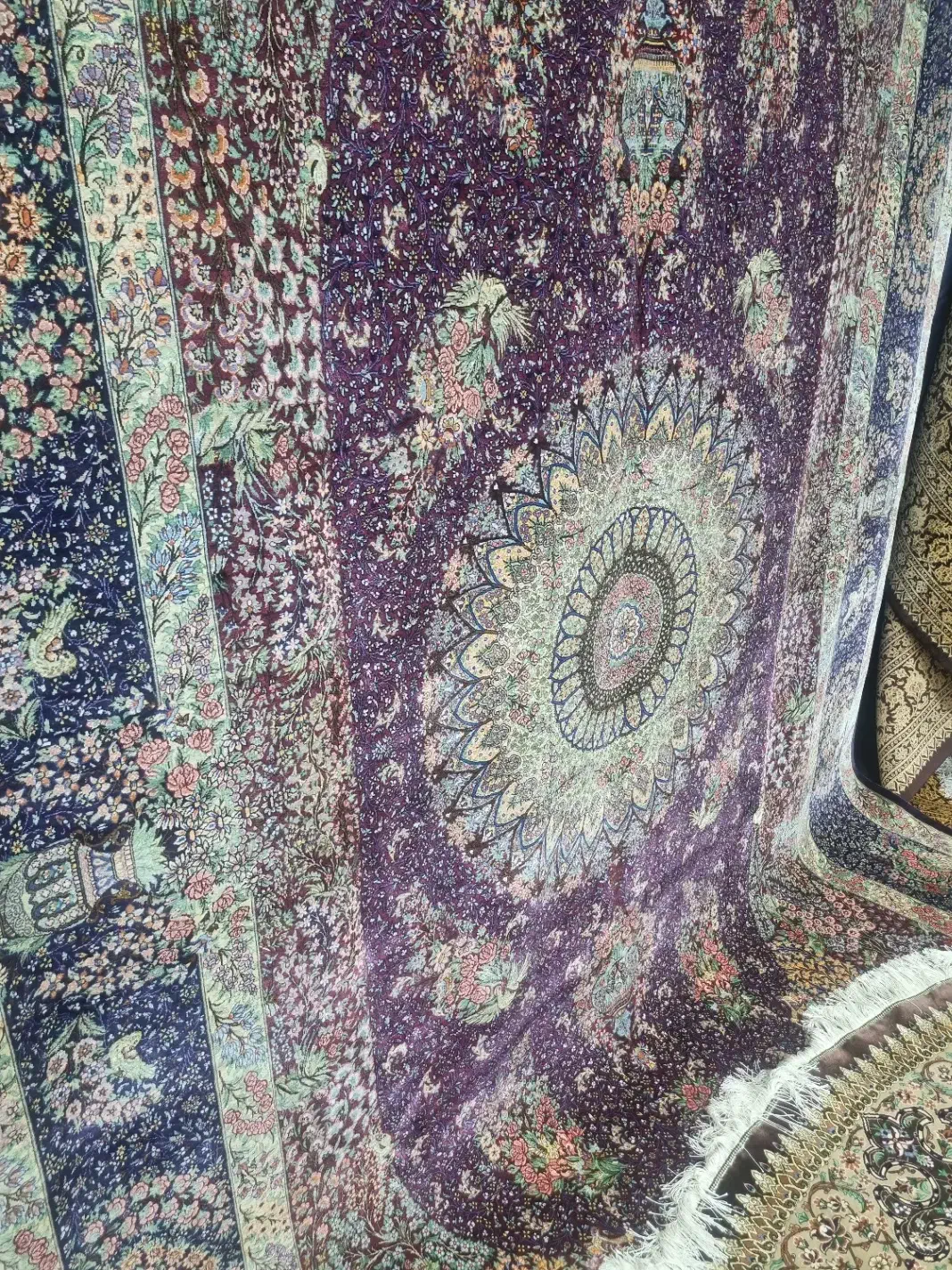 6 متری خالص ابریشم دستباف قم|فرش|کرج, عظیمیه|دیوار