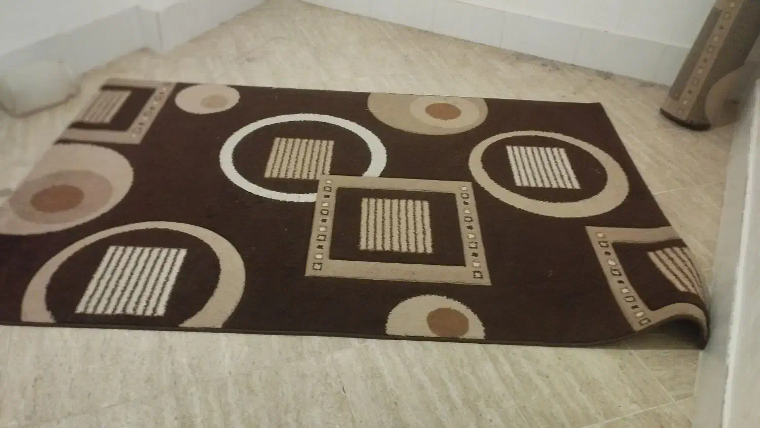 فرش ضخیم کرم و قهوه ای|فرش|سبزوار, پیام|دیوار