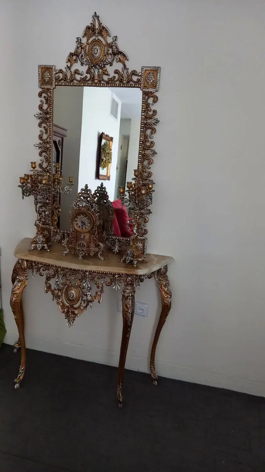 آینه و کنسول و ساعت و شمعدان|بوفه، ویترین، کنسول|کرج, شهرک نهال و بذر|دیوار