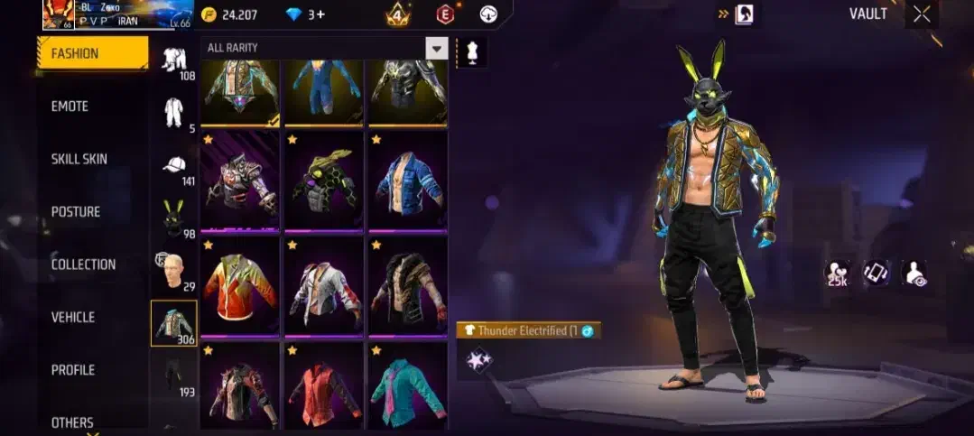 اکانت فری فایر لول ۶۶|کنسول، بازی ویدئویی و آنلاین|تهران, فردوسی|دیوار