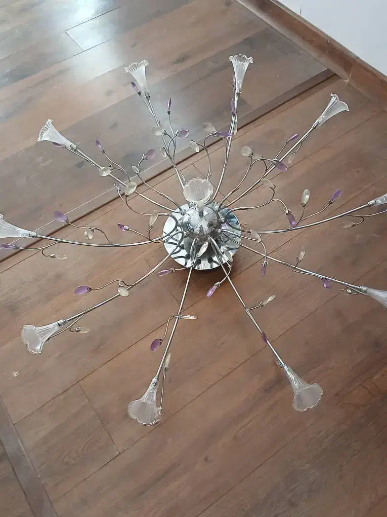 لوستر تزیینی با ریموت چند حالته( ترک اصل )|لوستر و چراغ آویز|شیراز, نیایش|دیوار