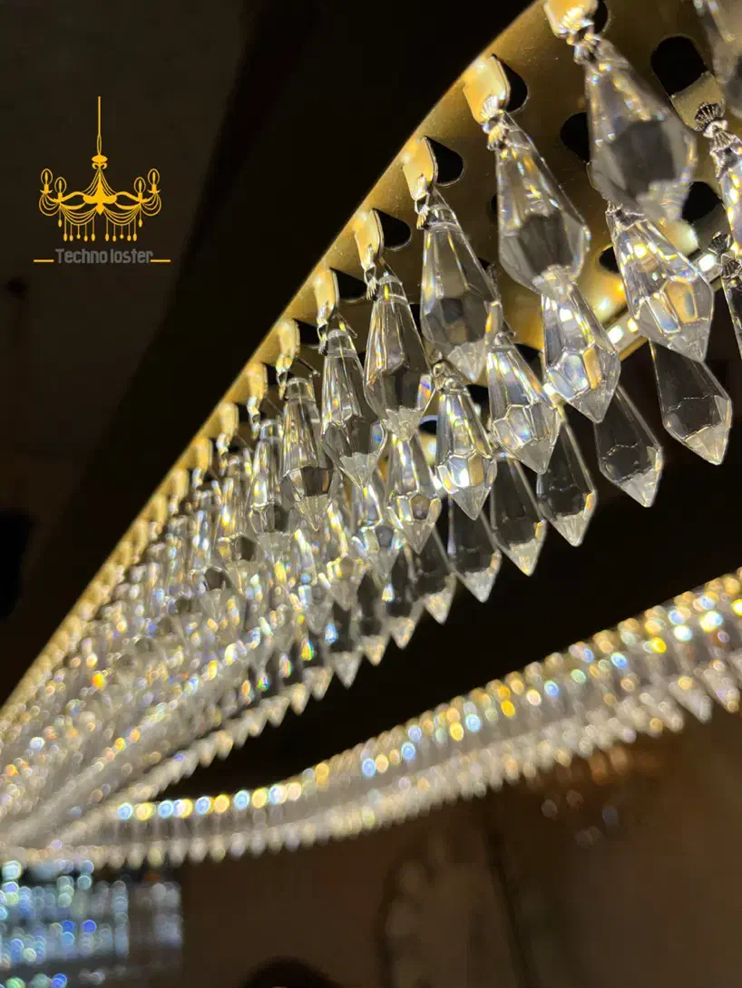 لوستر کریستال لاینر نارسیس ۳۰*۸۰ با ریموت هوشمند|لوستر و چراغ آویز|تهران, نیروی هوایی (پیروزی)|دیوار