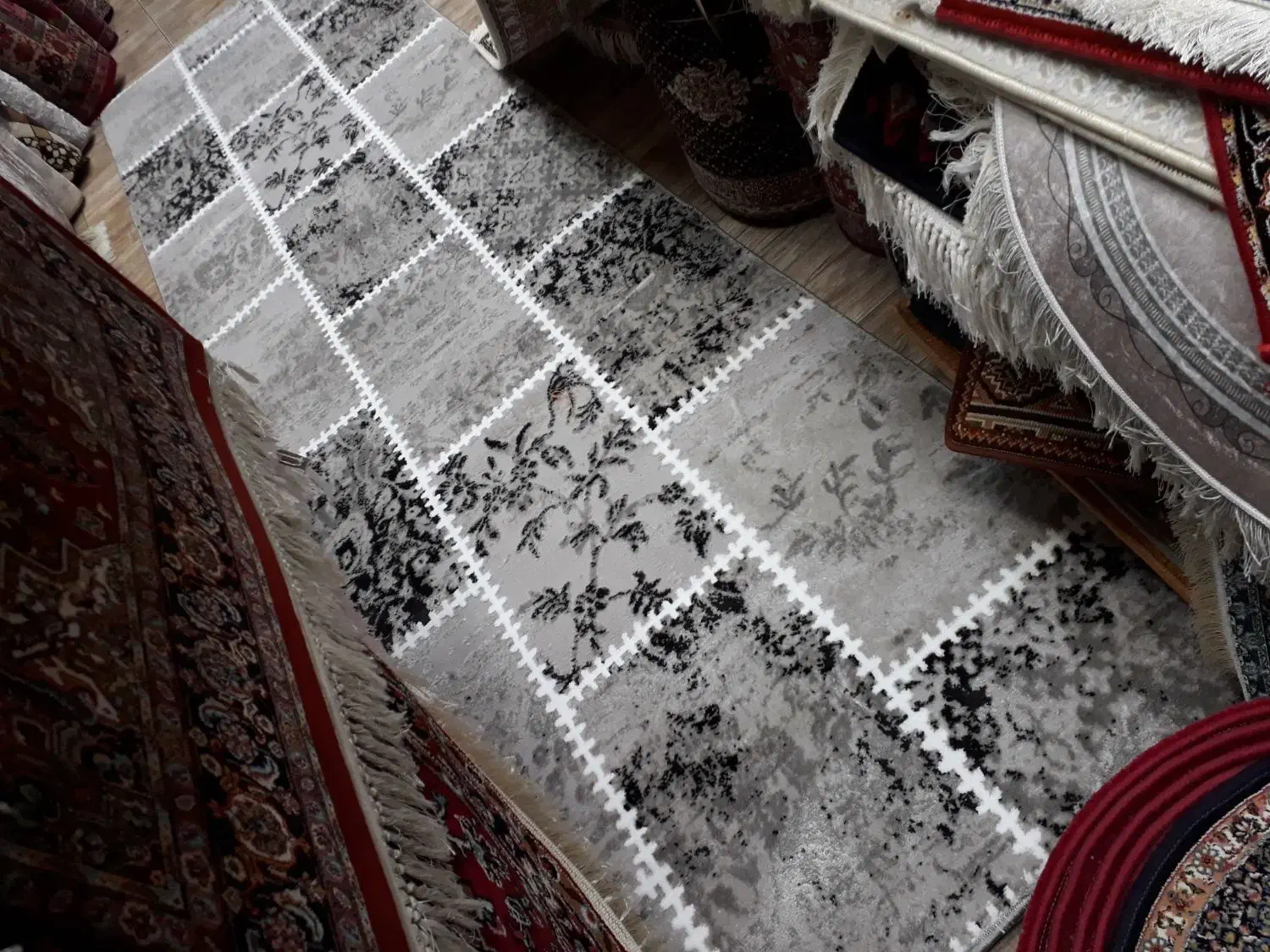 فرش آشپزخانه طرح خشتی کناره ۱×۳ سایز ۵۰۰شانه|فرش|تبریز, |دیوار