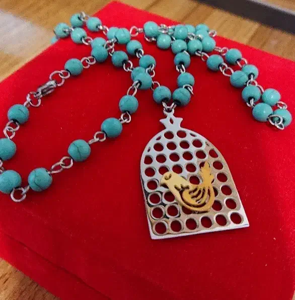 گردنبند مرغ مینا|بدلیجات|زنجان, |دیوار