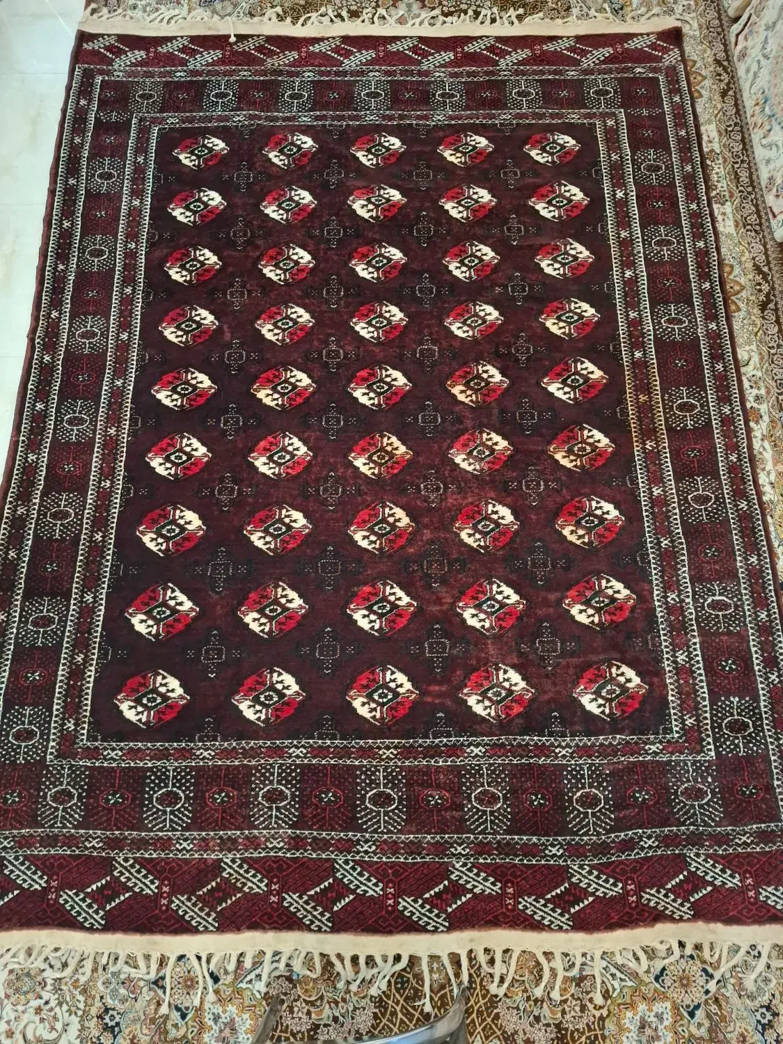 فرش دستباف ترکمن ۷ متری و ۱۰ متری در حد نو|فرش|تهران, خاک سفید|دیوار