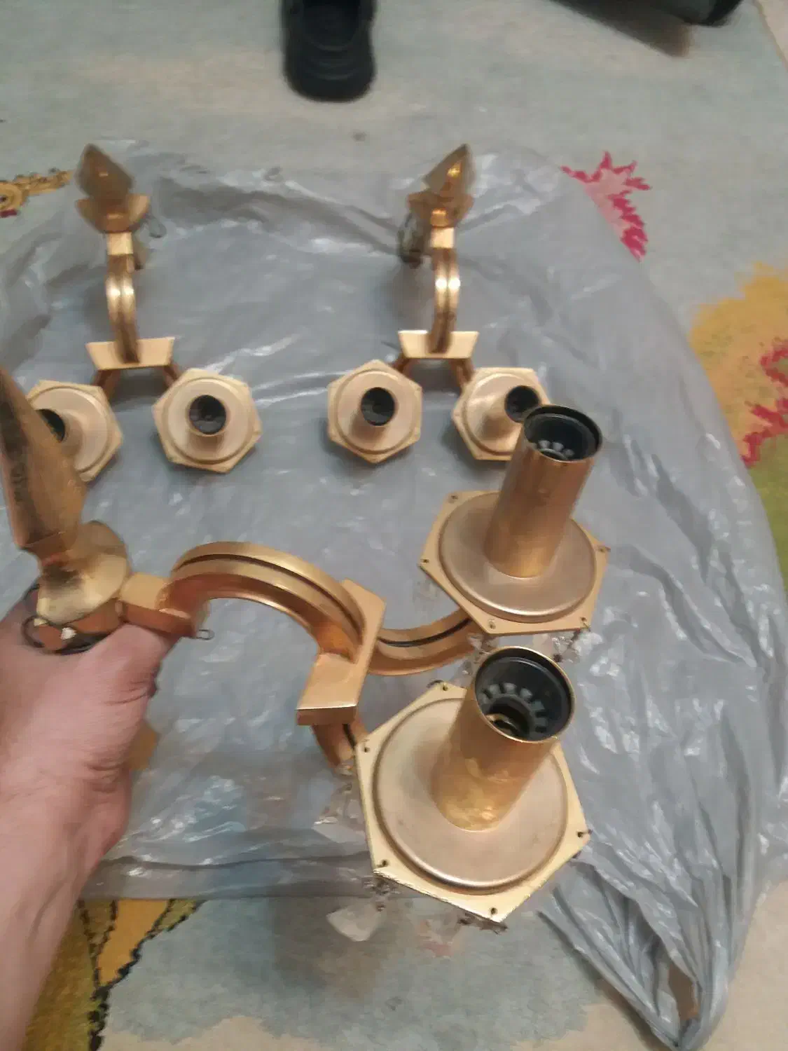 دیوار کوب برنجی|لوستر و چراغ آویز|تهران, کوی بیمه|دیوار