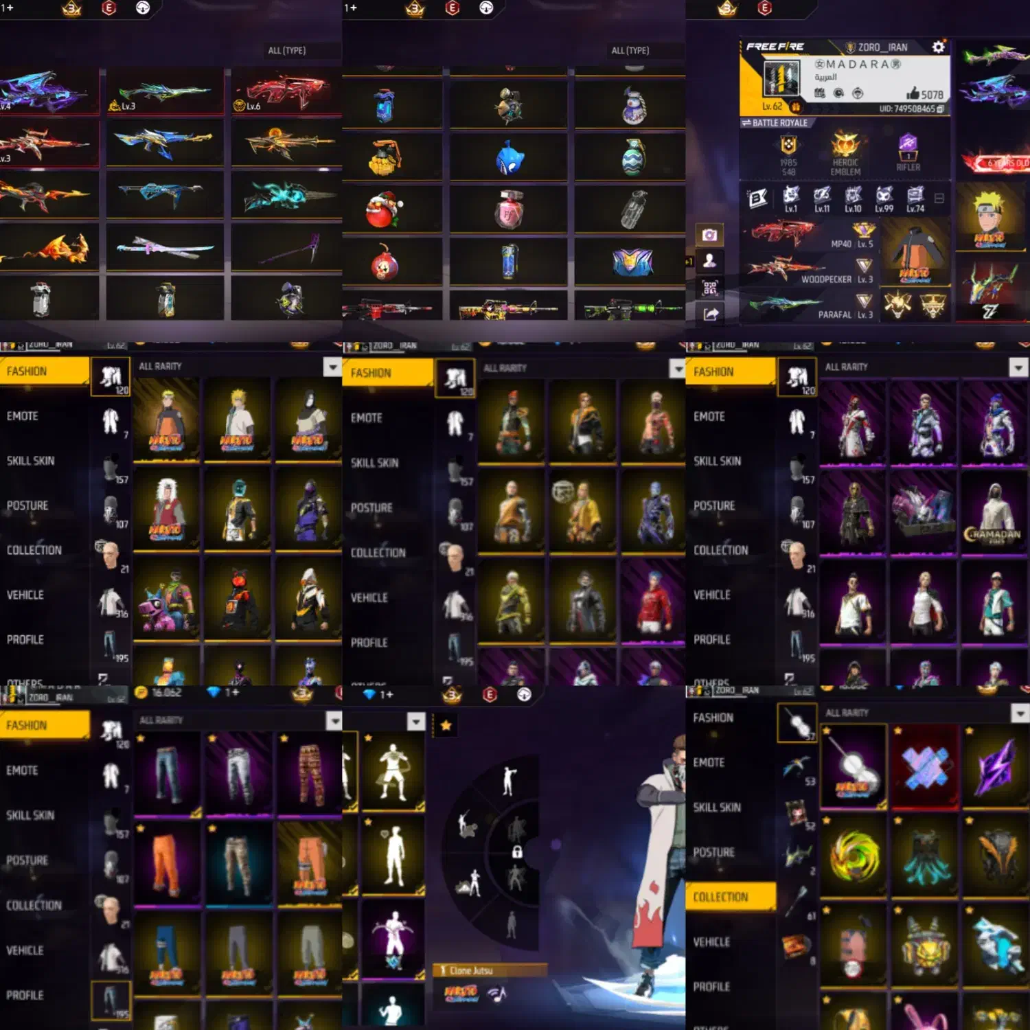 اکانت فری فایر|کنسول، بازی ویدئویی و آنلاین|صدرا-فارس, فاز ۱|دیوار