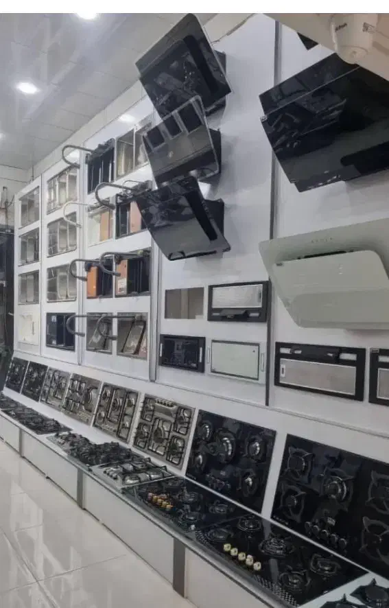 گاز رومیزی مدل چدن گرد و هود روکار مدل دوشیشه ۵۶z|مصالح و تجهیزات ساختمان|مشهد, فدک|دیوار