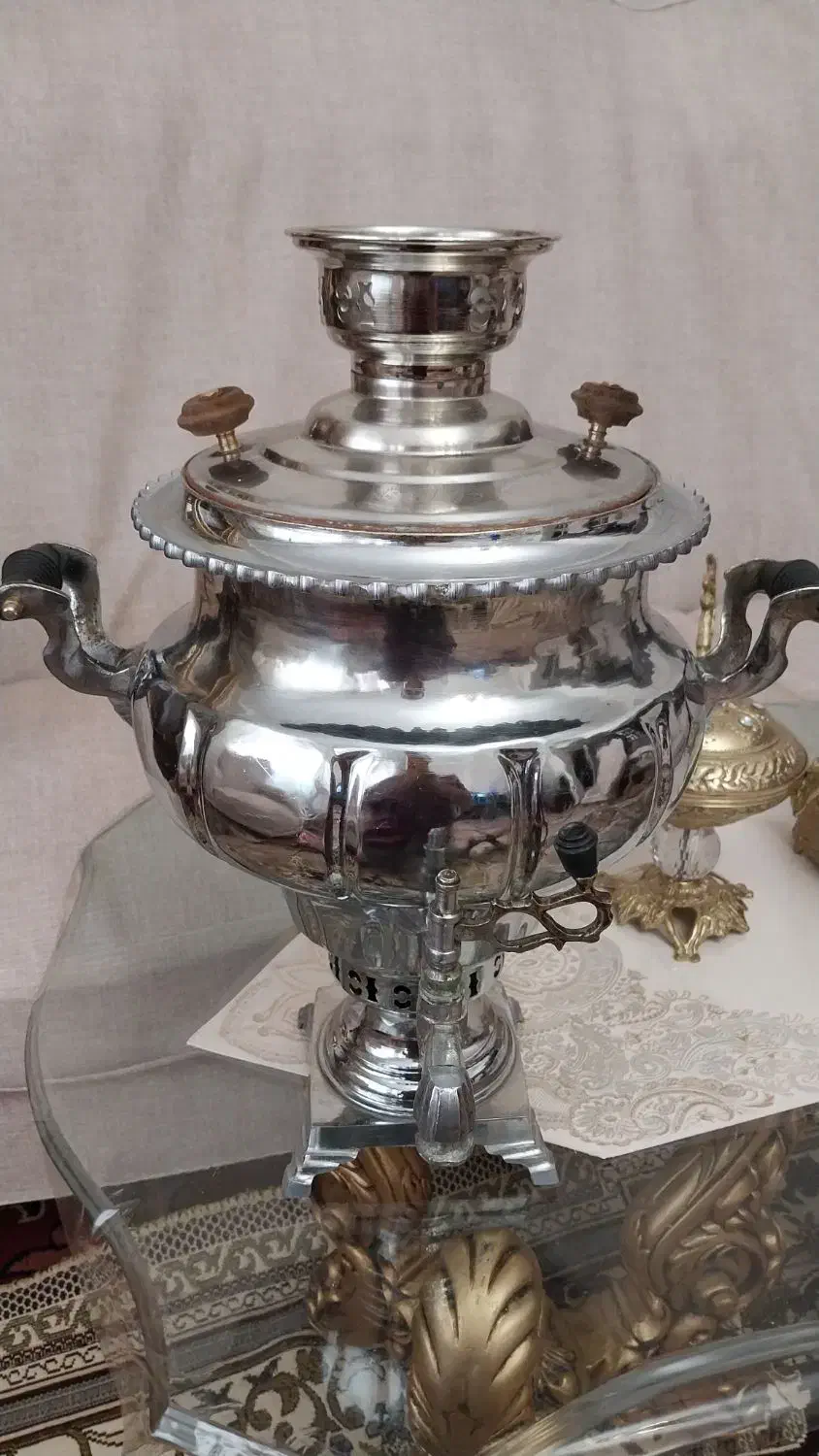 سماور ذغالی ۸ لیتری و قوری ورشو|سماور، چای‌ساز، قهوه‌ساز|سهند, |دیوار