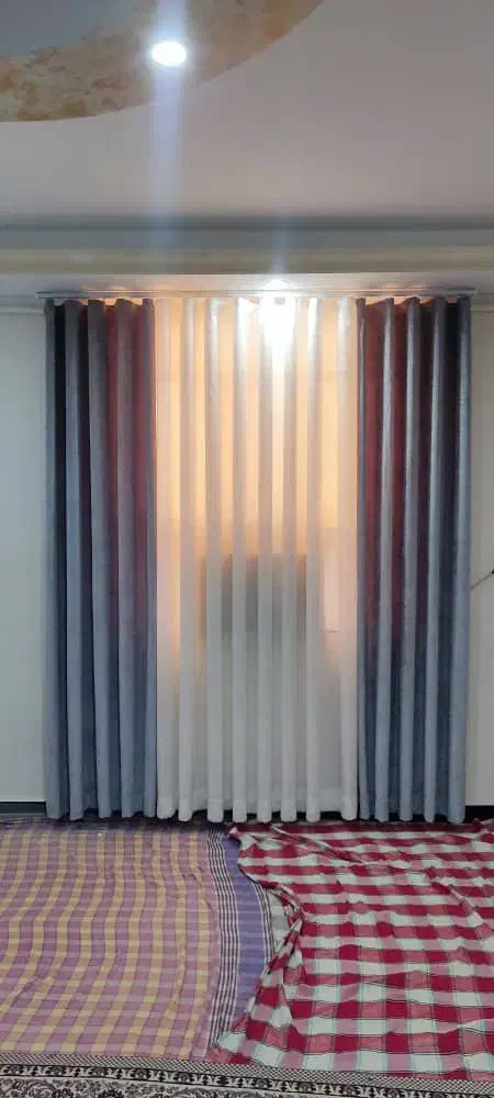 پرده پارچهای طرحدار سفید با اقساط ویژه|پرده، رانر، رومیزی|اهواز, کوی بشارت|دیوار