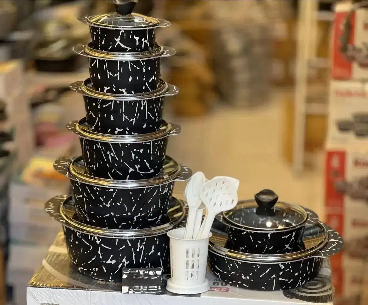 قابلمه ۱۶پارچه ملورین قیمت عمده ارسال کل ایران|ظروف پختوپز|اردبیل, |دیوار