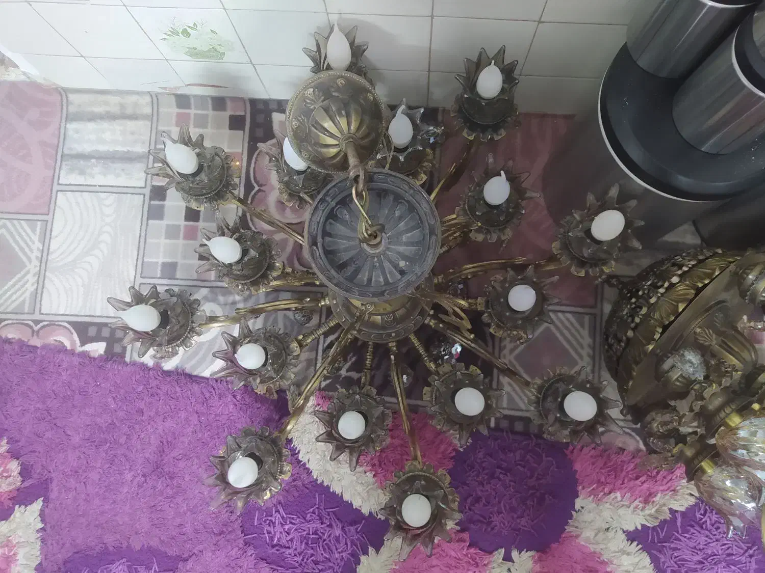 لوستر برنجی|لوستر و چراغ آویز|مشهد, کوی المهدی|دیوار