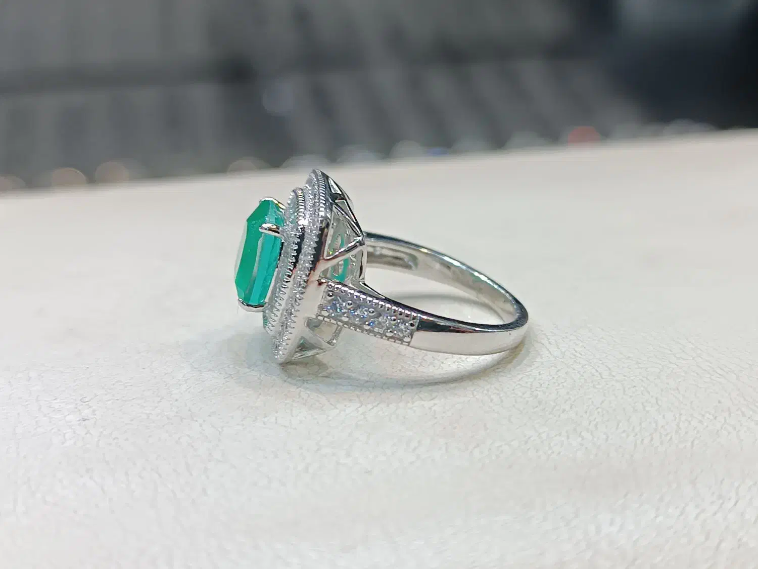 انگشتر جواهر زمرد دابلت/ نقره / روز مادر / زن/هدیه|جواهرات|یزد, |دیوار